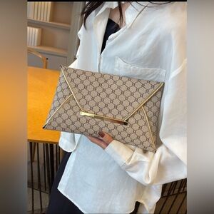 Brown and Gold Clutch